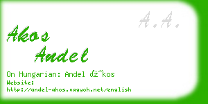 akos andel business card